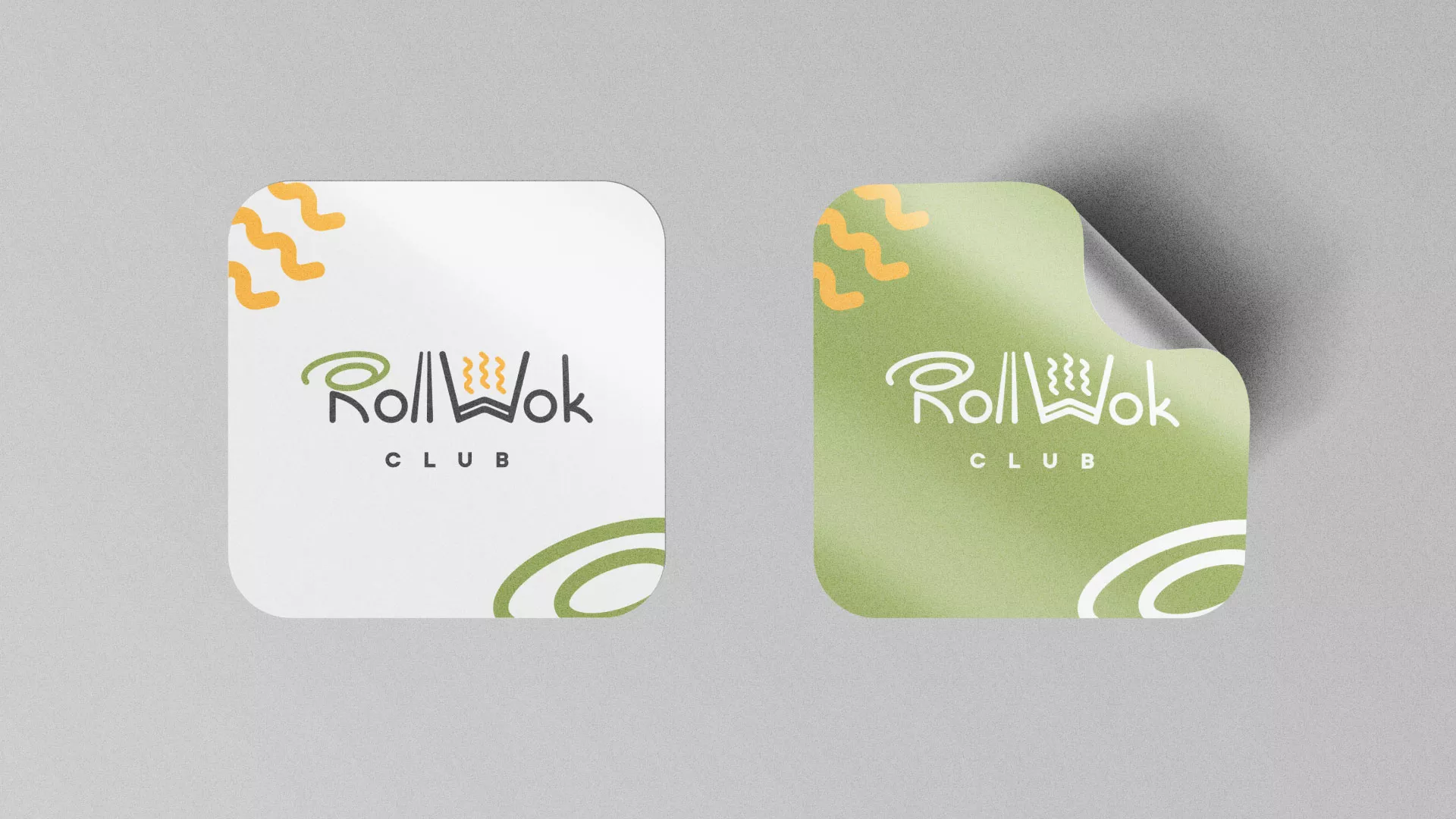 Разработка логотипа и фирменного стиля суши-бара «Roll Wok Club» в Воронеже