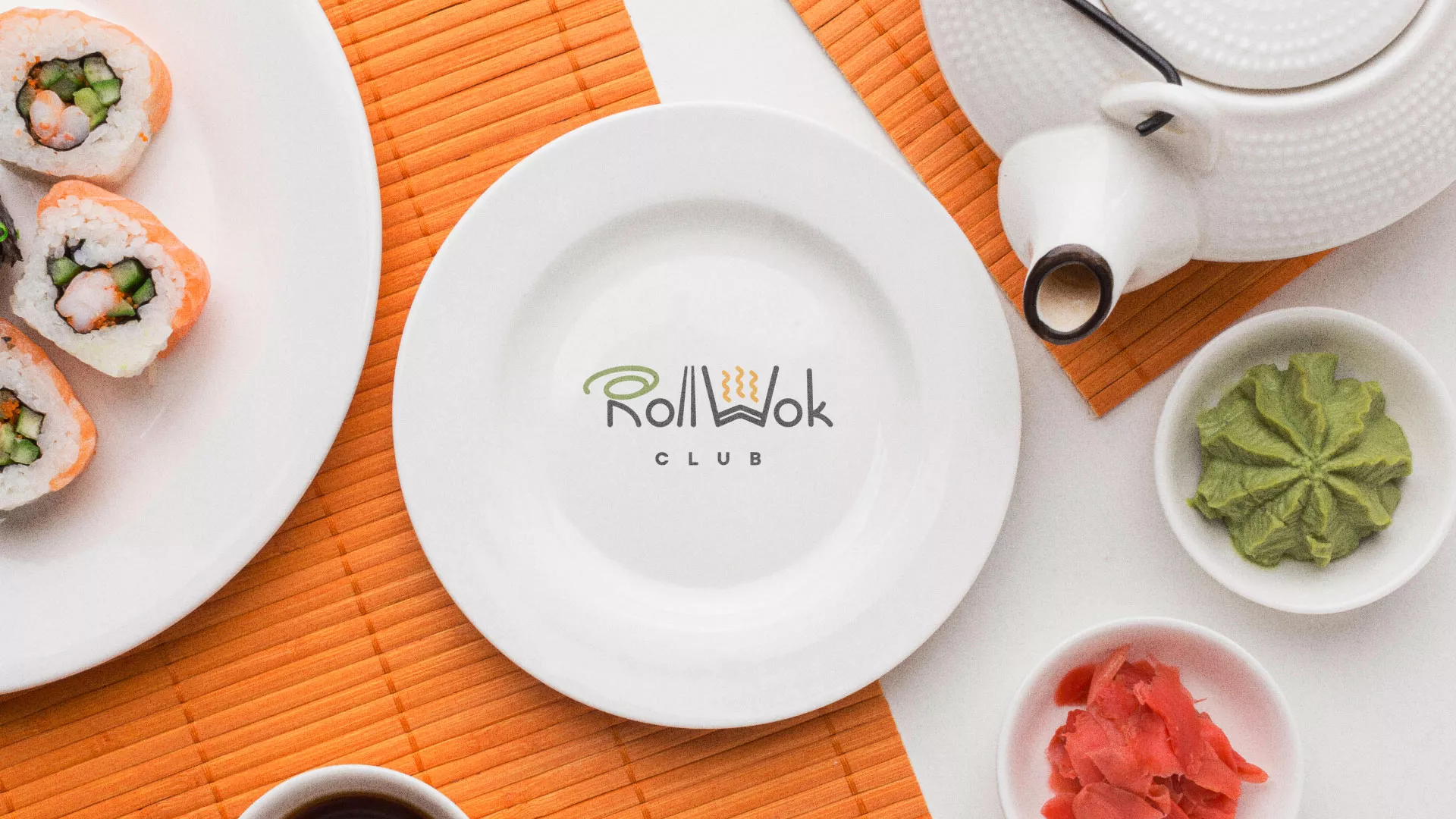 Разработка логотипа и фирменного стиля в Воронеже для суши-бара «Roll Wok Club» Разработка логотипа и фирменного стиля в Воронеже для суши-бара «Roll Wok Club»